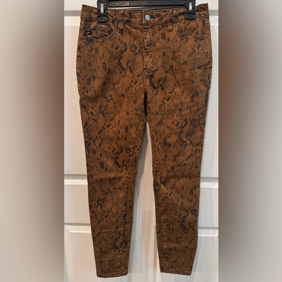 KanCan Pants - Kancan Womens Size 29 Anastasia High Rise Super Skinny Jeans Brown Snake Print